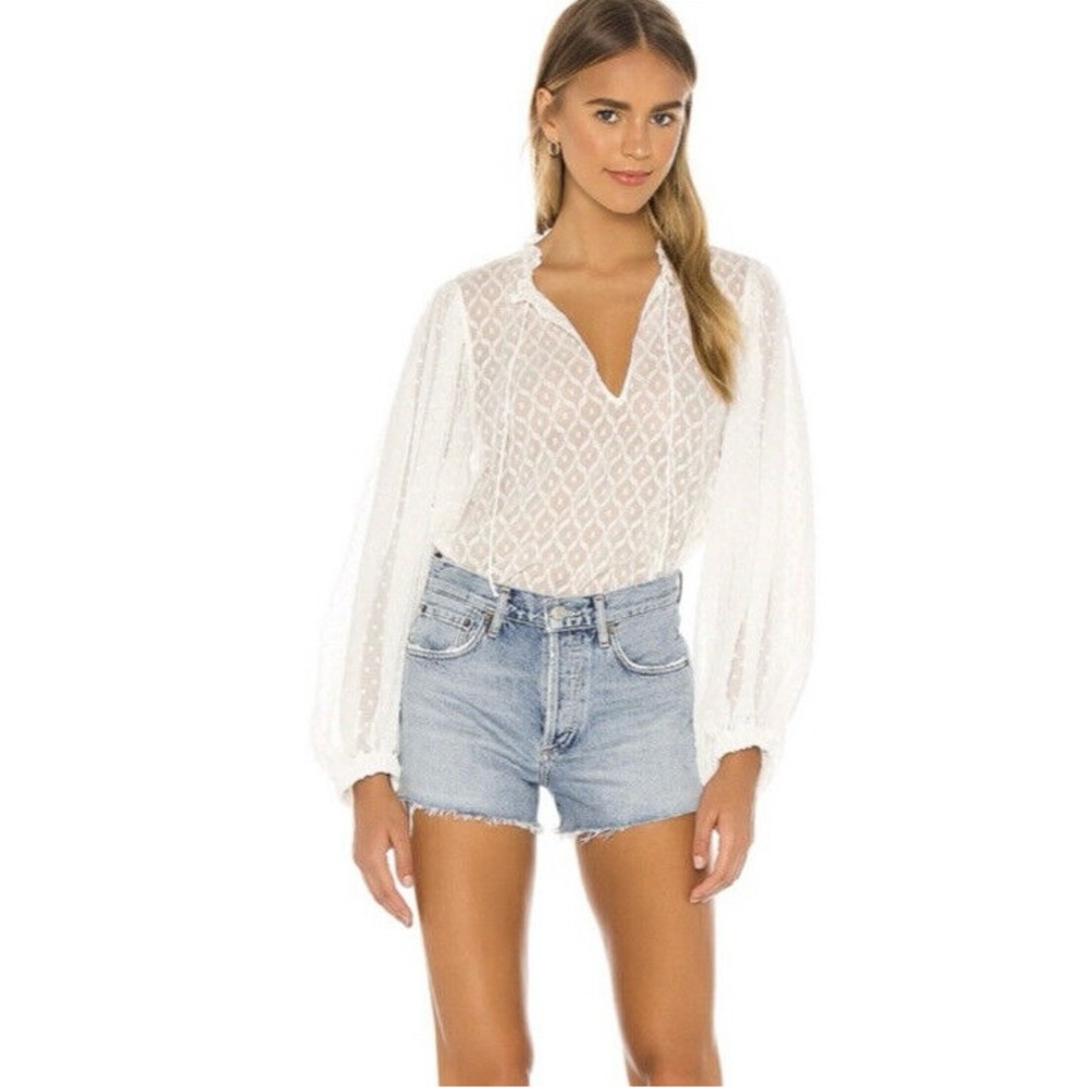 Alice + Olivia White Blouse
